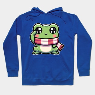 Saluting Frog Cute Kawaii Toad Lover Hoodie